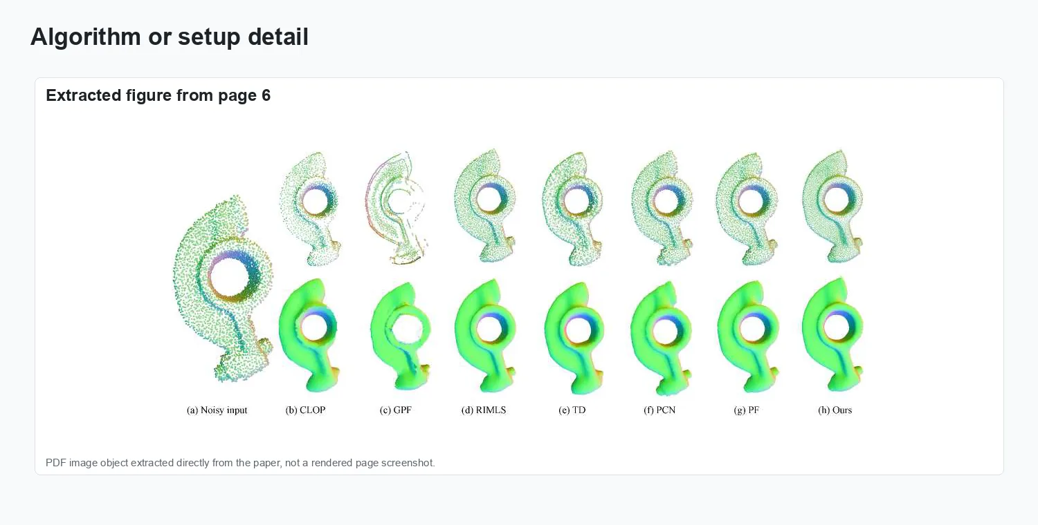 Towards uniform point distribution in feature-preserving point cloud filtering - Representation and setup