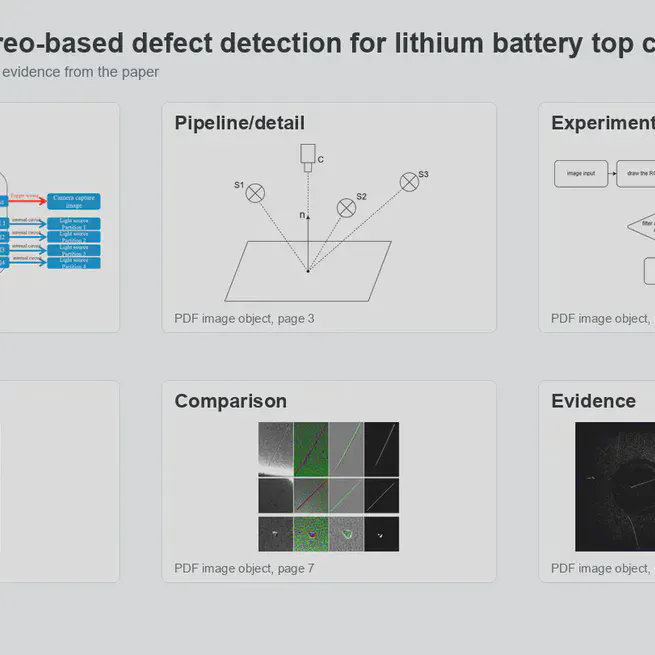 Photometric stereo-based defect detection for lithium battery top covers
