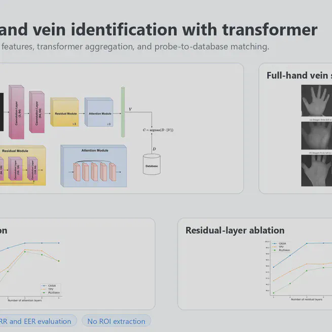 VeinTr: Robust end-to-end full-hand vein identification with transformer