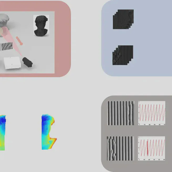 Deep diffusion model-based dual structured light for large-format complex surface imaging